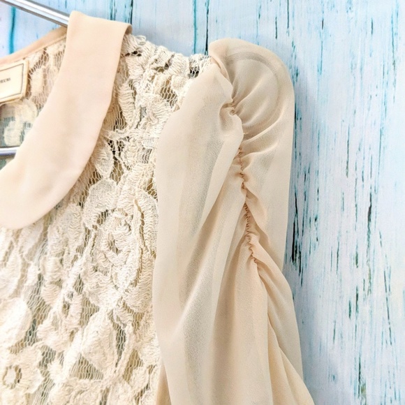 3/$20 Anthropologie Moulinette Souers Lace Up Top - Picture 4 of 7